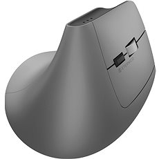 Eternico Wireless 2.4 GHz amp Double Bluetooth Rechargeable Vertical Mouse MV470 sivá