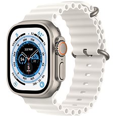 Apple Watch Ultra 49 mm titánové puzdro s bielym oceánskym remienkom