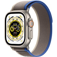 Apple Watch Ultra 49 mm titánové puzdro s modro-sivým trailovým ťahom – M/L