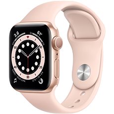 Apple Watch Series 6 44 mm Zlatý hliník s pieskovo ružovým športovým remienkom