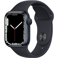 Apple Watch Series 7 41 mm Polnočne sivý hliník s polnočným športovým remienkom