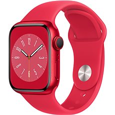Apple Watch Series 8 41 mm Cellular Červený hliník s červeným športovým remienkom