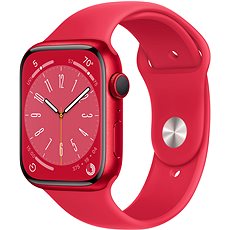 Apple Watch Series 8 45 mm Červený hliník s červeným športovým remienkom