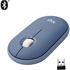 Logitech Pebble M350 Wireless Mouse, fialová